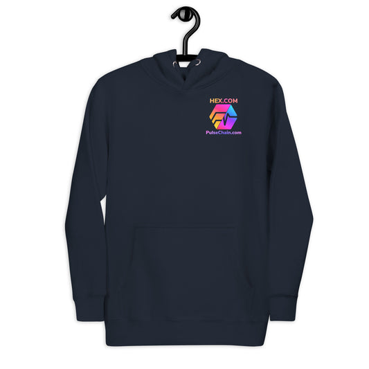 HEX.COM/PulseChain.com Unisex Premium Hoodie